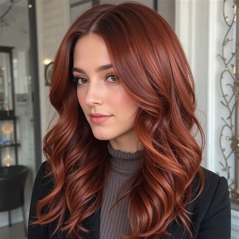 Deep Auburn Hair Styling Inspiration