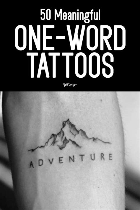 Deep One Word Tattoos