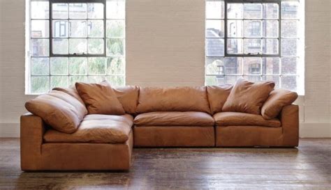 Deep Seated Leather Sofa