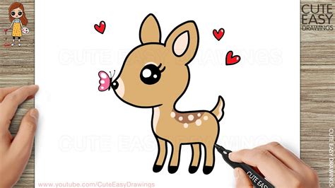 Deer Drawing Easy Cute