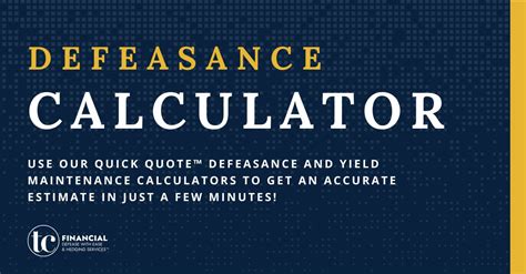 Defeasance Calculator Excel