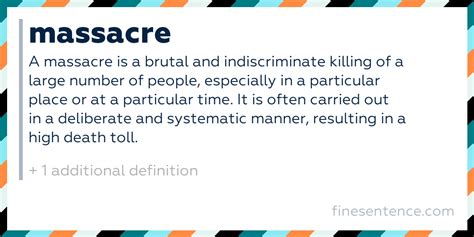 10 Words: Understanding the Definition and Implications of a Massacre
