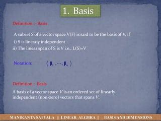 Mastering Linear Algebra: Understanding the Definition of Basis