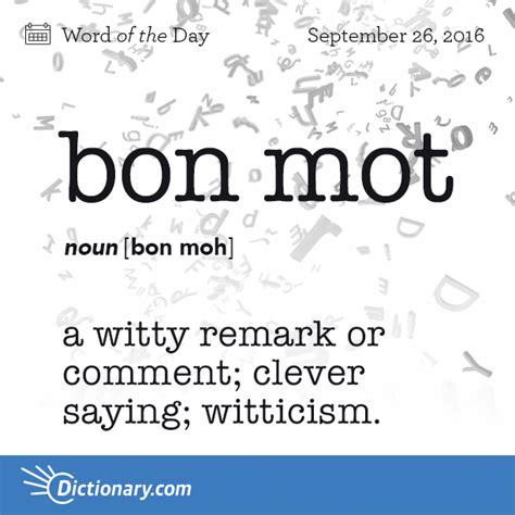 The Art of Witty Wordplay: Unveiling the Definition of Bon Mot