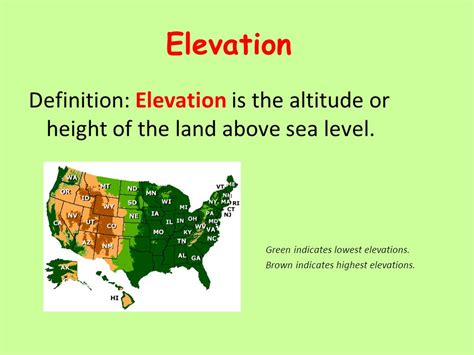 Definition Of Elevation Map