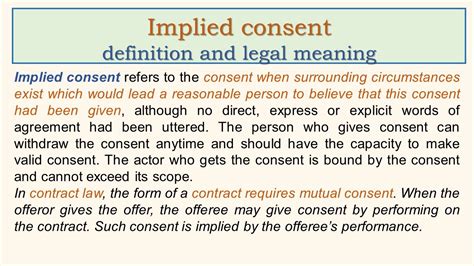 Understanding Implied Consent: Definition and Examples