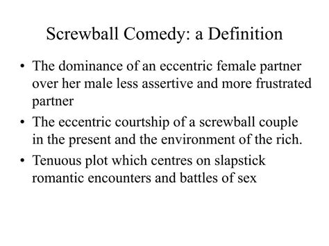 Unraveling the Quirky World of Screwball Comedy - A Comprehensive Definition and Guide