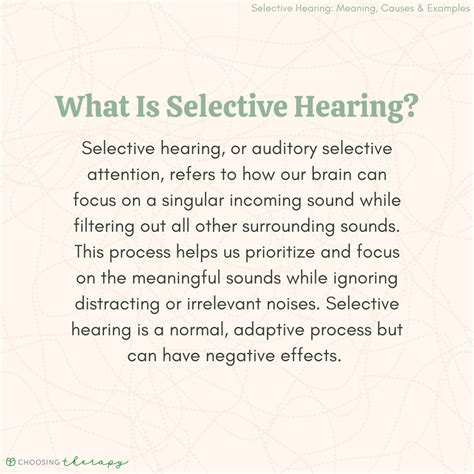 The Fine Art of Selective Listening: Understanding the Definition and Importance