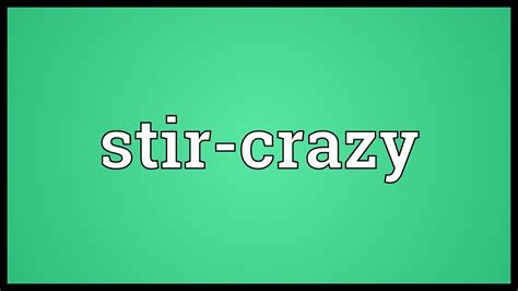 Breaking Down the Meaning of 'Stir Crazy': Understanding the Effects of Isolation and Confinement on Mental Health