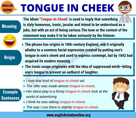 Tongue-in-Cheek: A Playful Definition for Humorous Expression
