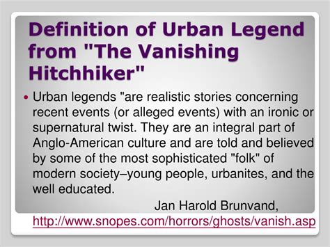 Unraveling the Mystery: The Exquisite Definition of Urban Legend and its Intriguing Origins