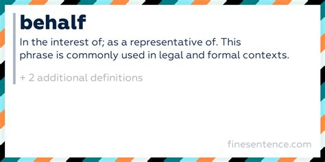 Unveiling the Enigma of 'On Behalf Of': A Comprehensive Definition to Decode Its Profound Implications