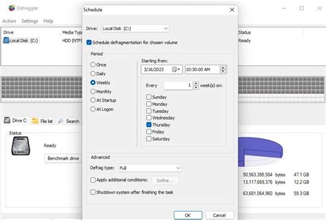 Defragging Your Storage Using Settings