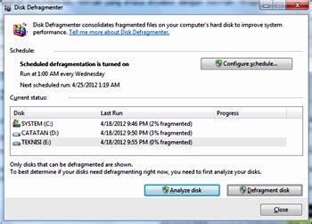 Defragmentasi Hardisk