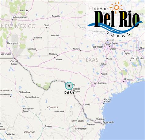 Del Rio Texas Street Map 4819792