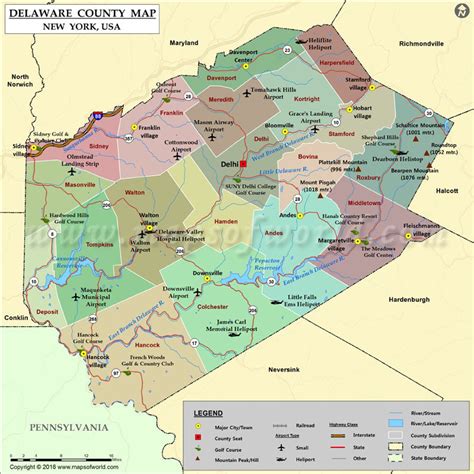 Delaware County Ny Map