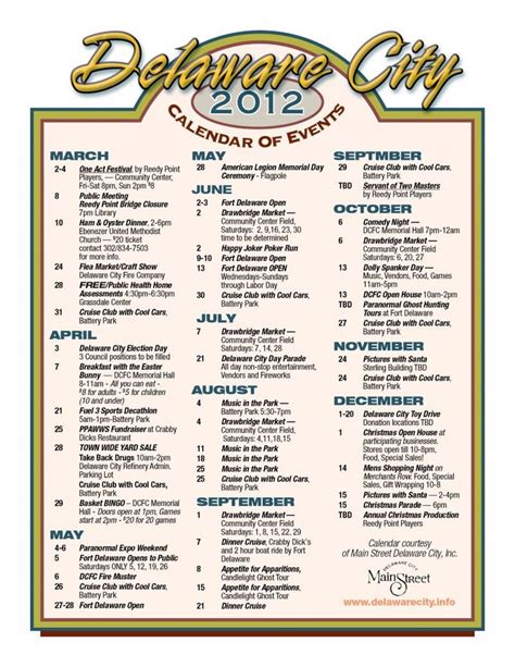 Delaware County Events Calendar
