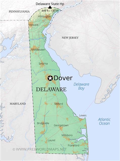 Delaware Map Of Cities / List Of Municipalities In Delaware Wikipedia