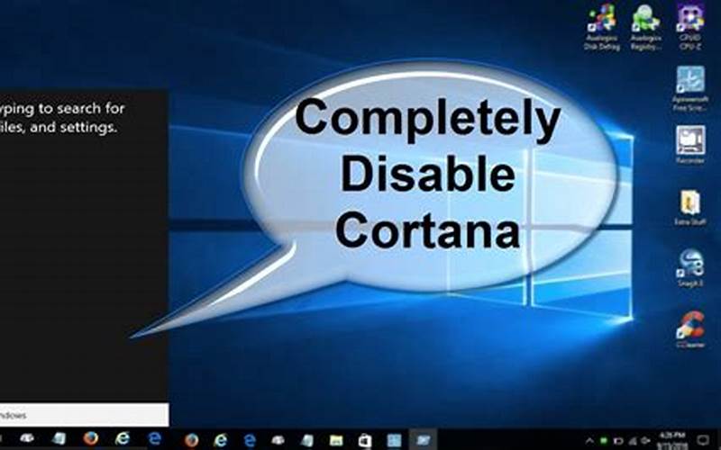Delete Cortana