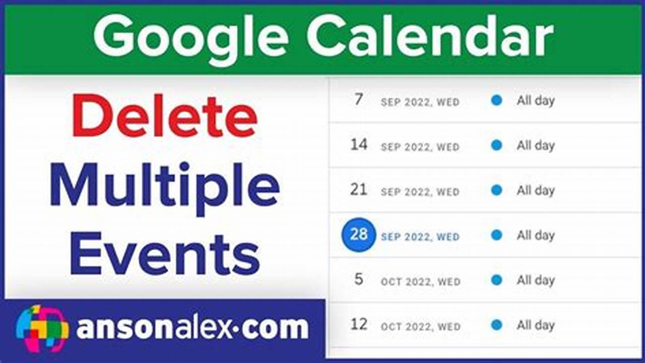 Delete Multiple Events In Google Calendar