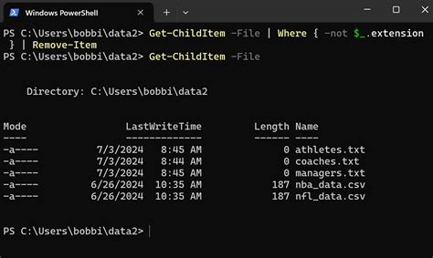 Delete Files That Have No Extension