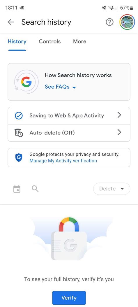 Delete Google Search History on the Web