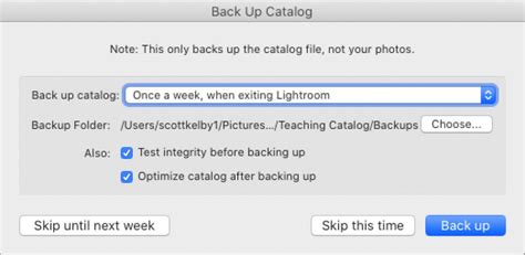 Delete Lightroom Catalog Backups
