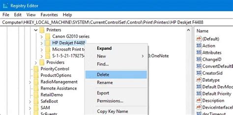 Delete Old Printers Via Registry Editor