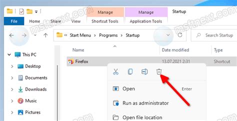 Delete Programs From Startup Folder in Windows 11