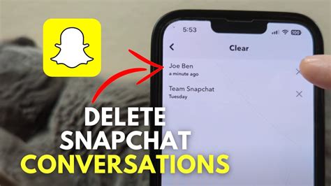 Delete Snapchat conversations