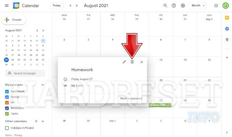 Delete Task List In Google Calendar
