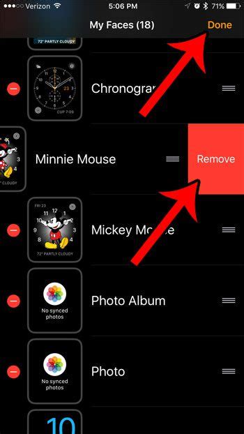 Delete a Watch Face From Your Collection