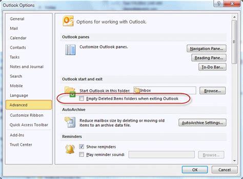 Deleted Items Folder