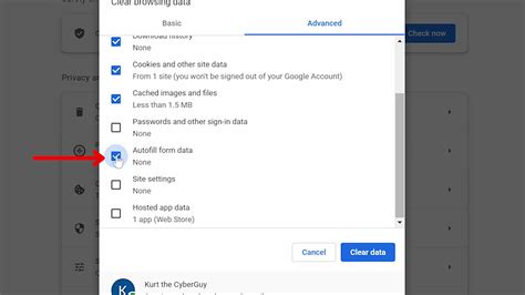 Deleting Existing Chrome Autofill Data