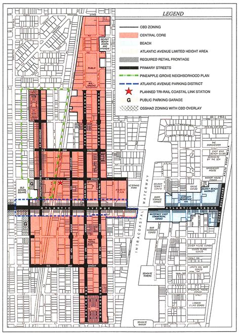 Delray Beach PDF Map Florida US small print size City Plan vector