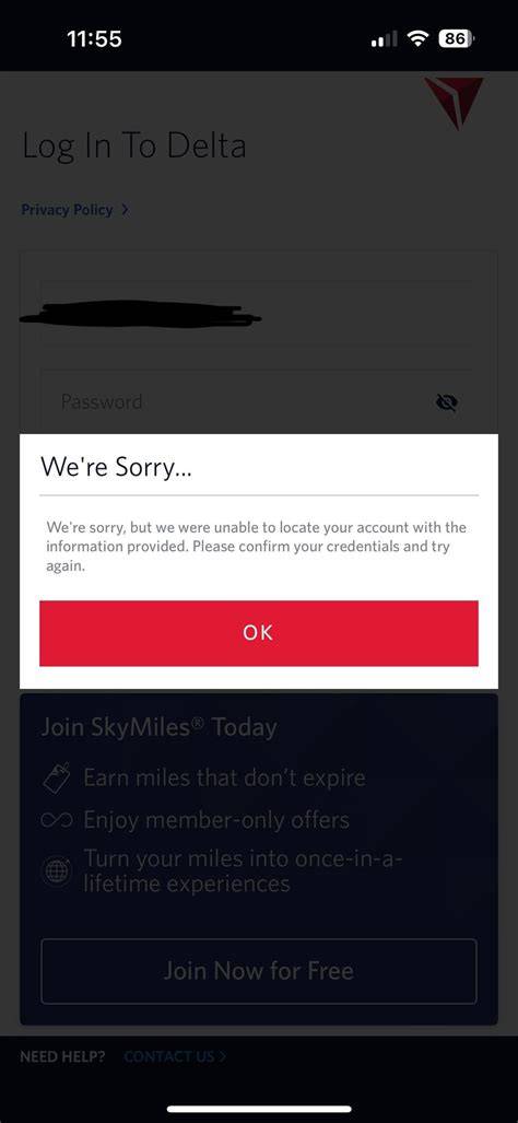 deltaはもう利用できませんのエラー画面イメージ