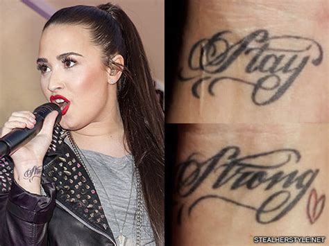 Demi Lovato) Demi lovato tattoos, Strong tattoos, Cool
