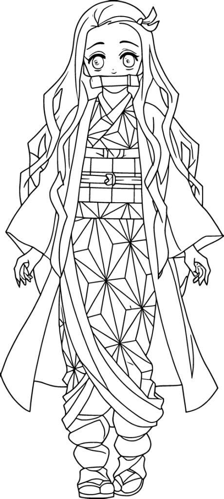 Demon Slayer Nezuko Coloring Page
