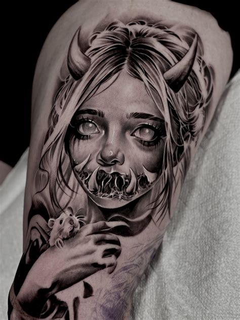 Demonic Face Tattoos