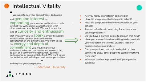 Demonstrating Intellectual Vitality