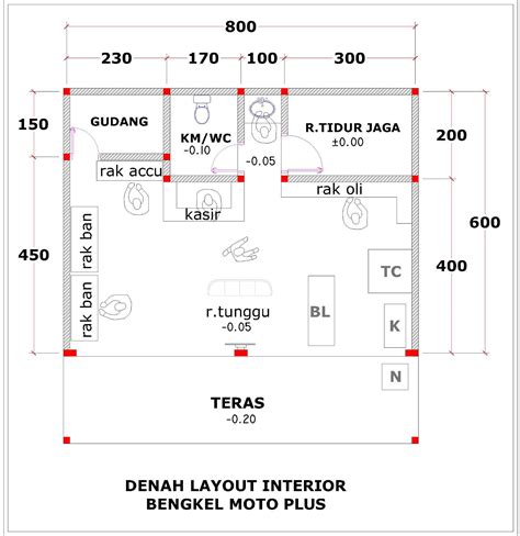 Denah Bengkel Mobil