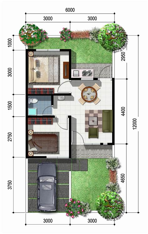 Denah Rumah Minimalis Type 36 1 Lantai Terbaru 2015 Rumah minimalis