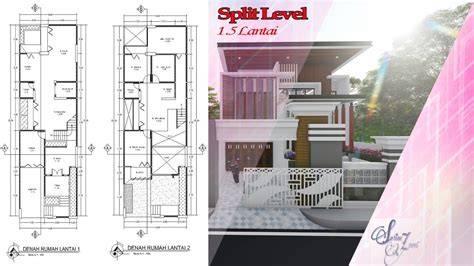 Denah Rumah Dengan Split Level Terbaru Rancanghunian