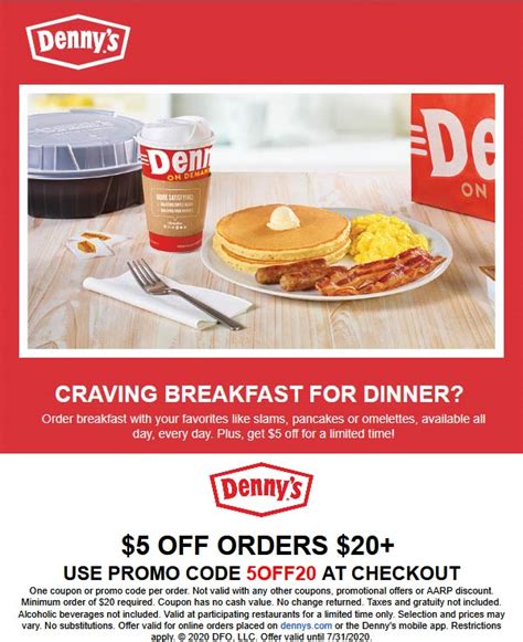 Dennys Coupon 2021 Printable