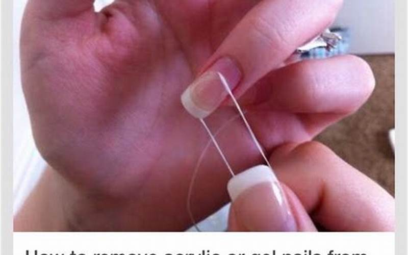 Dental Floss Removing Acrylic Nails