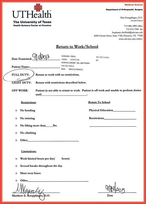 Dental Treatment Notes Template