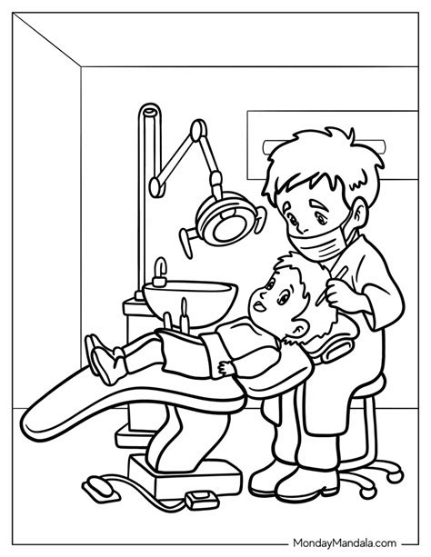 Dentist Coloring Page