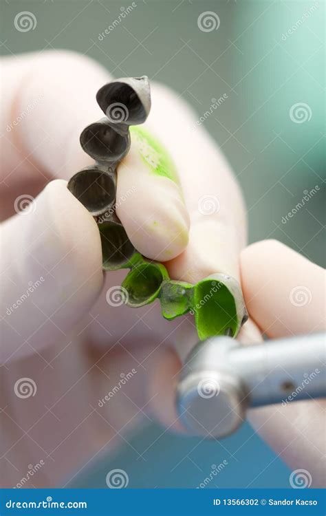 Dentist fixing denture