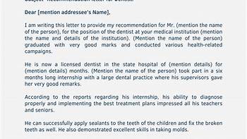 What Makes a Strong Dentist Letter of Recommendation?