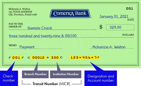 Deposit Comerica Bank Check